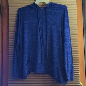 Mossimo cute heathered blue cross back hoodie sweatshirt XL XXL